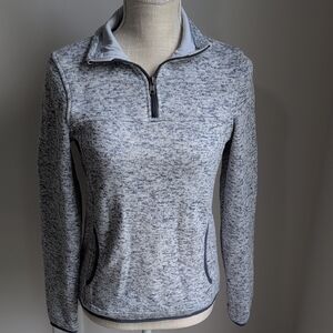 Thread & Supply Blue Zippered Fitted Hoodie